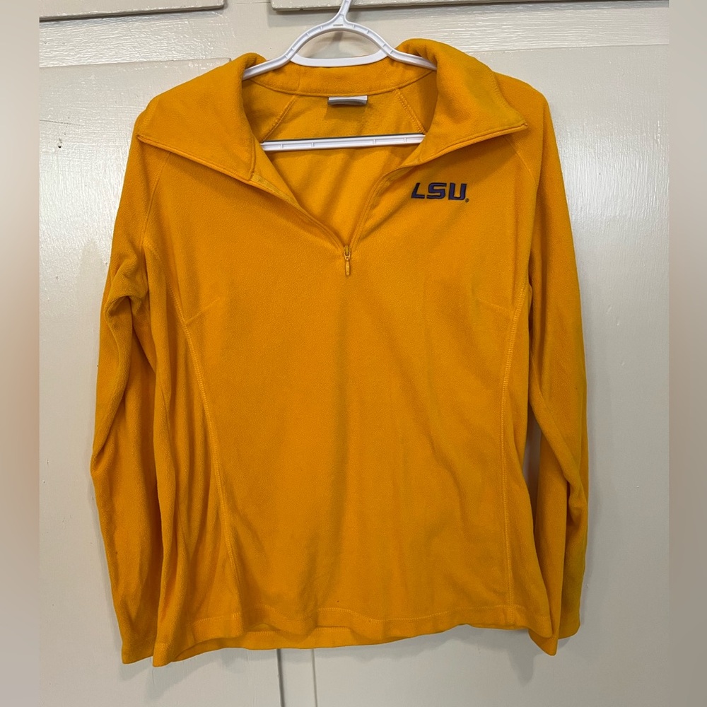 LSU long sleeve quarter zip pullover.